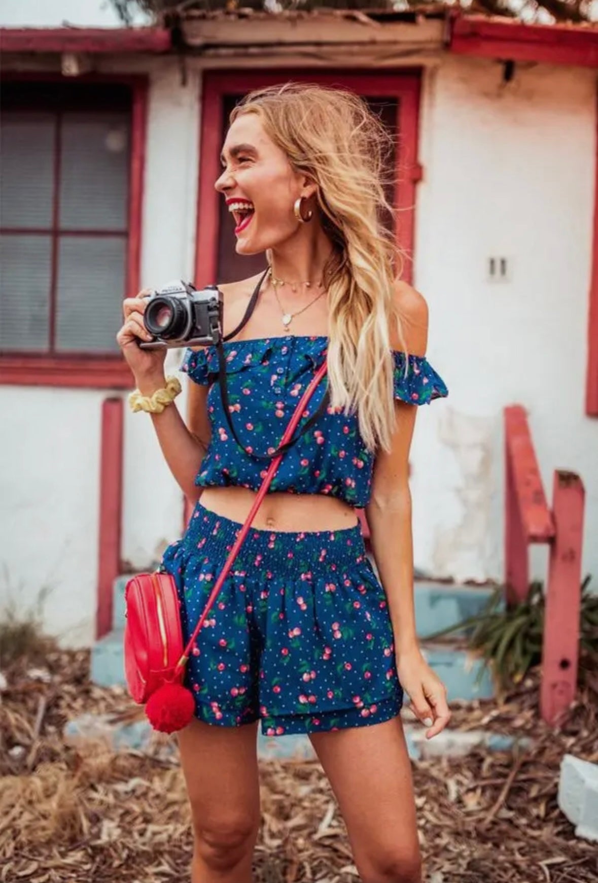 Hadley Cherry Flutter Shorts