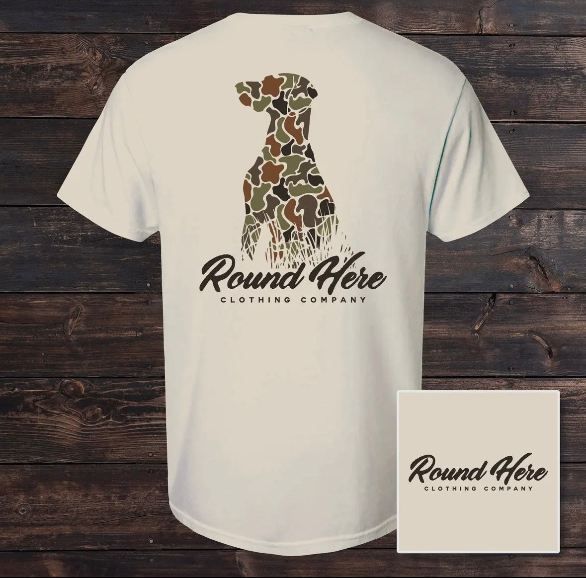 ‘Round Here Clothing Duck Camo Dog