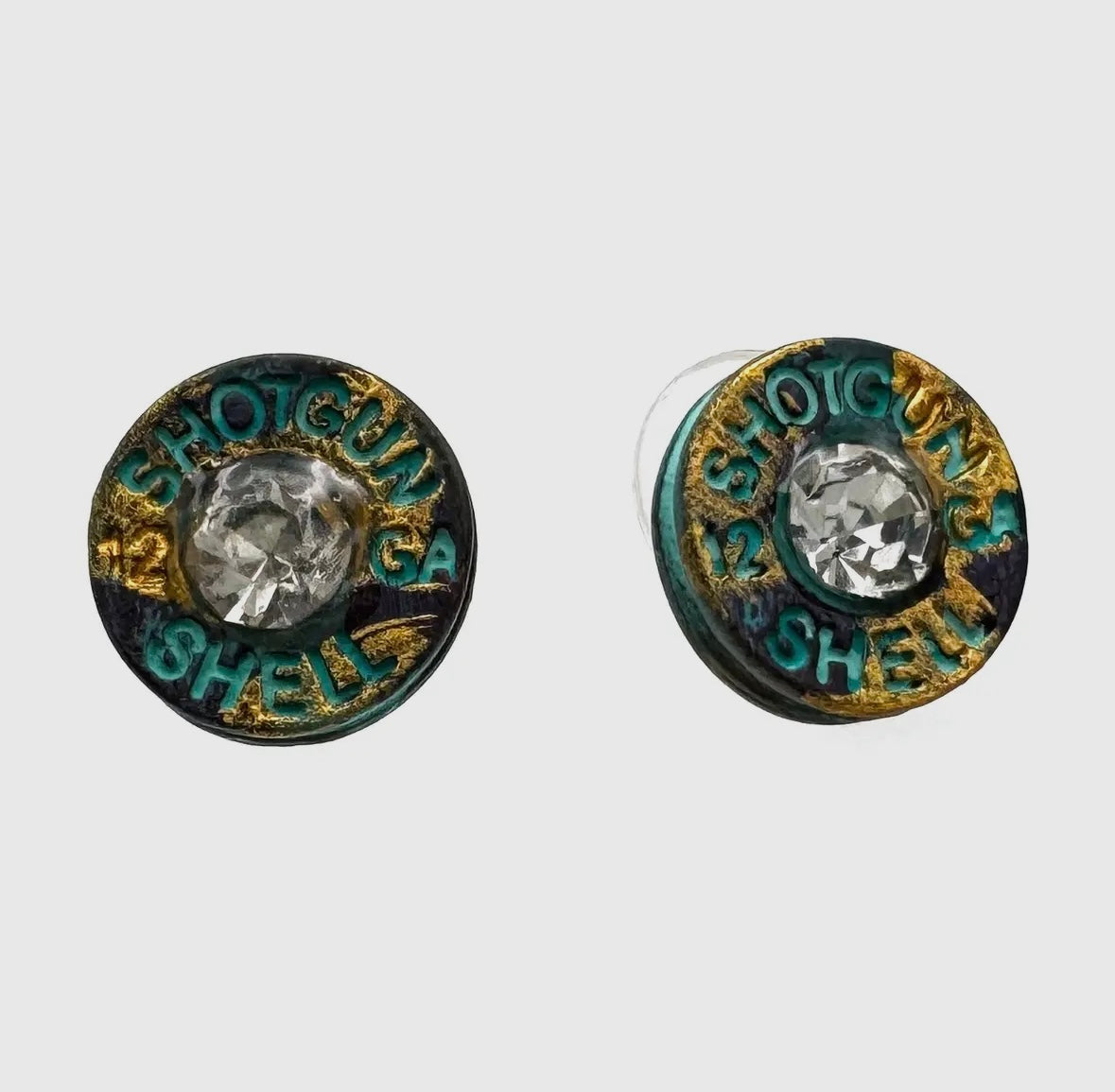 Bullet Shell Rhinestone Western Earrings