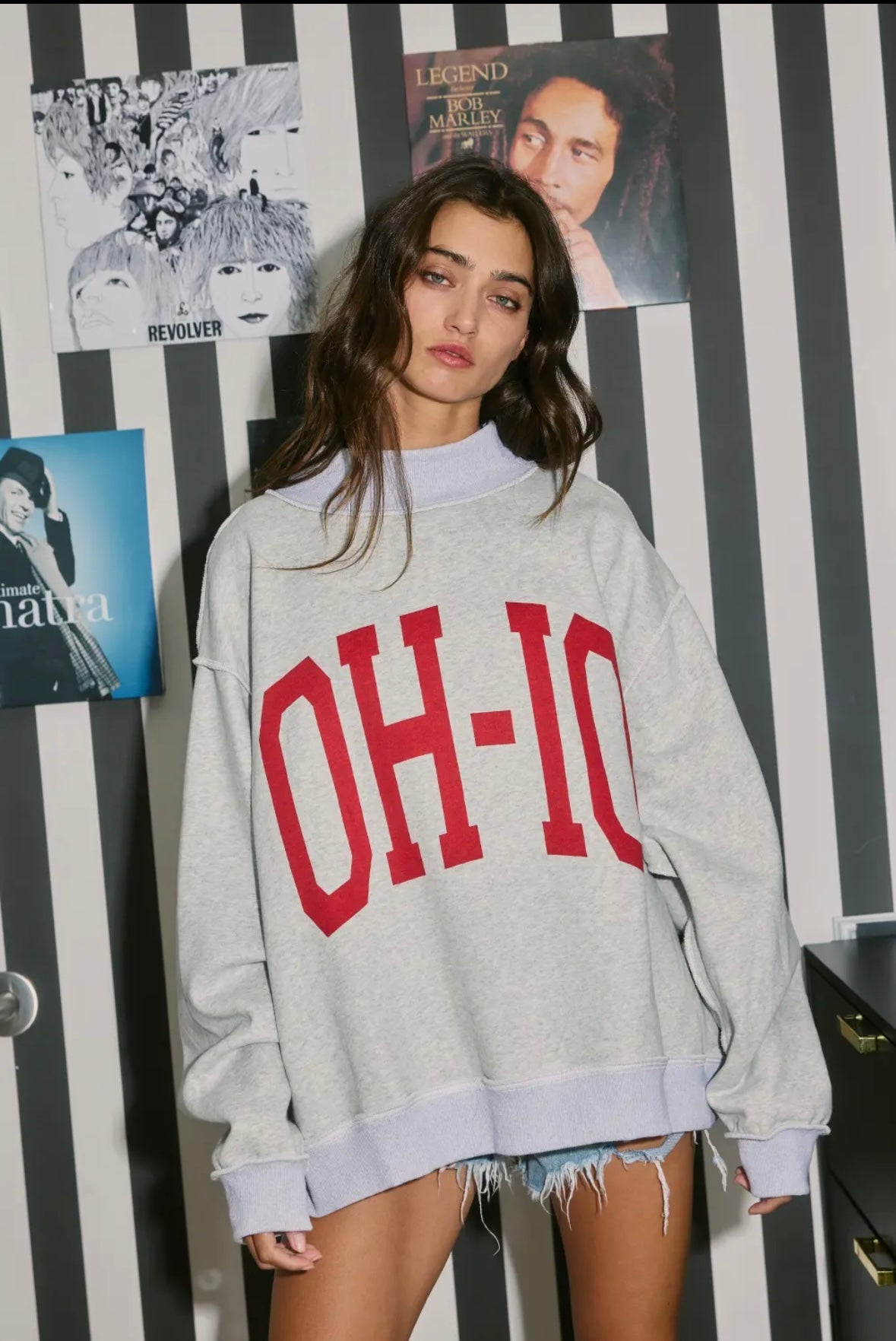 OH-IO & OH Reversible Mock-neck Sweatshirt