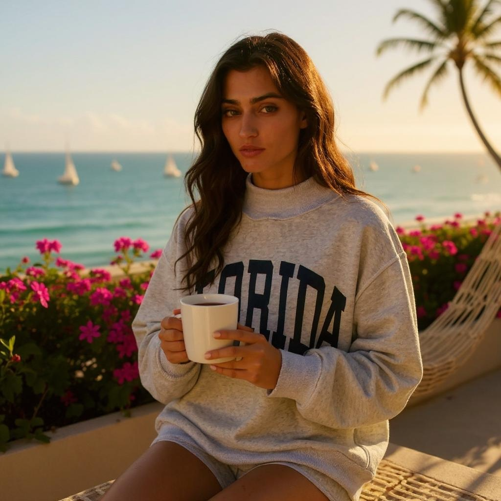 Florida & FL Reversible Mock-Neck Sweatshirt