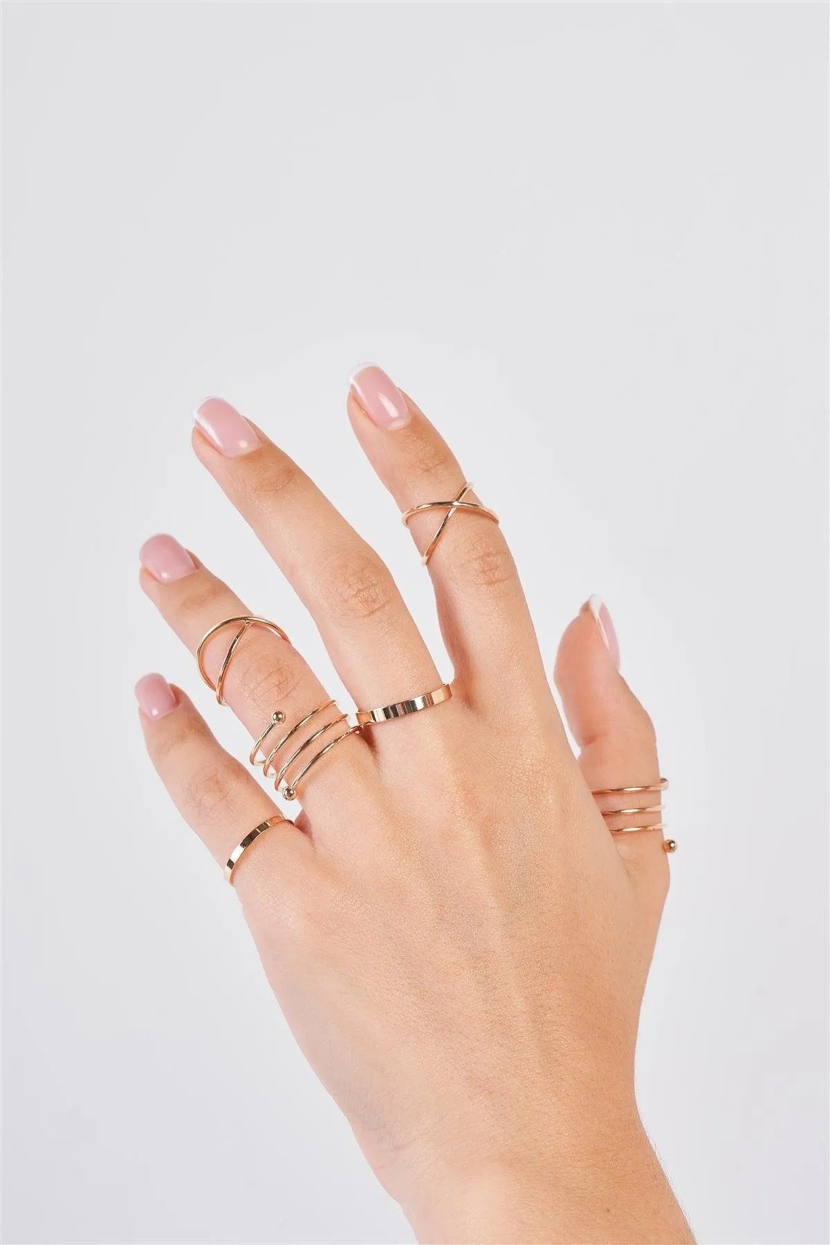 Cross Decor Set of 6 Rings