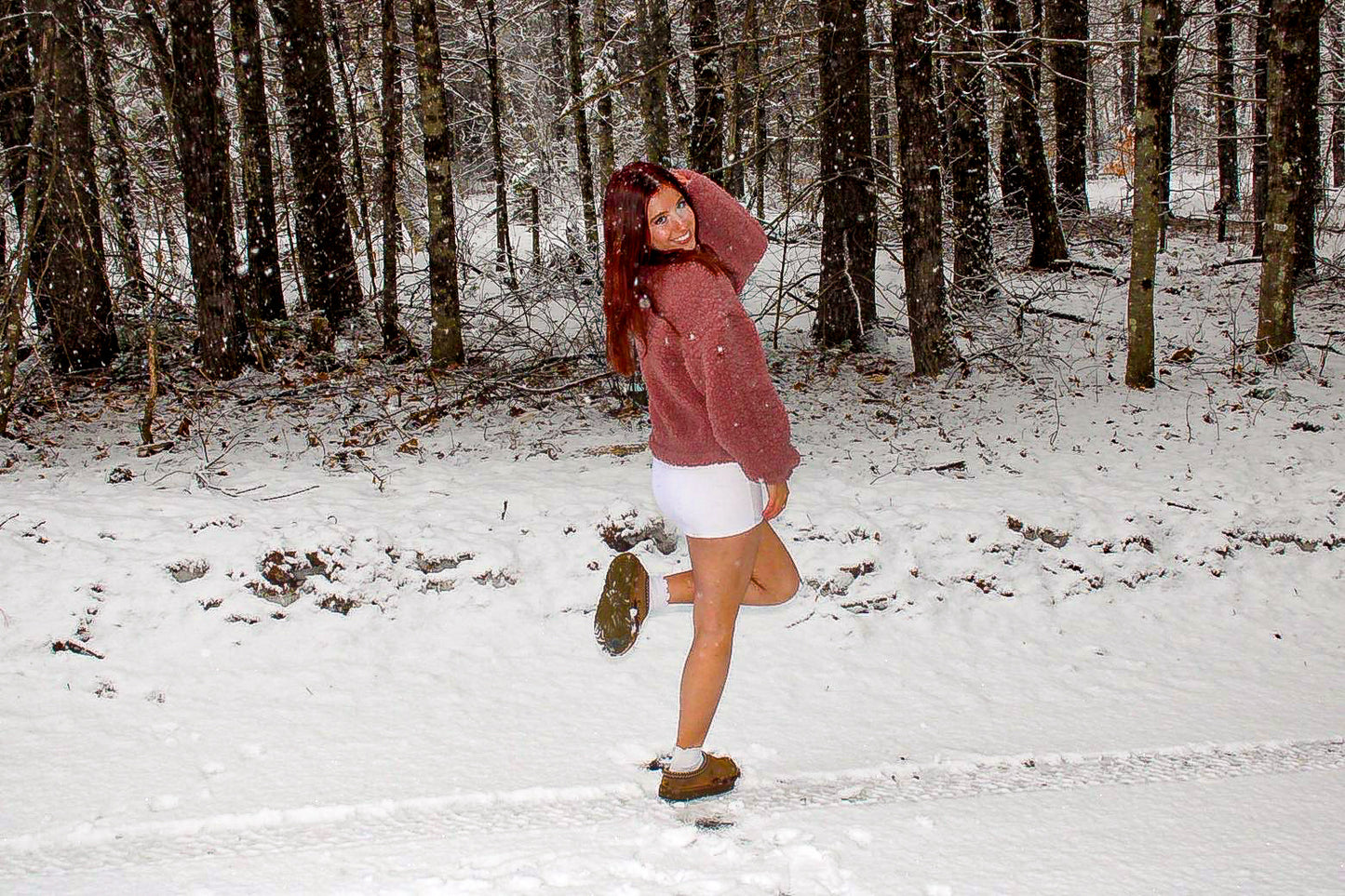 Sherpa Long Sleeve Ribbed Pocket Mock Neck Jacket