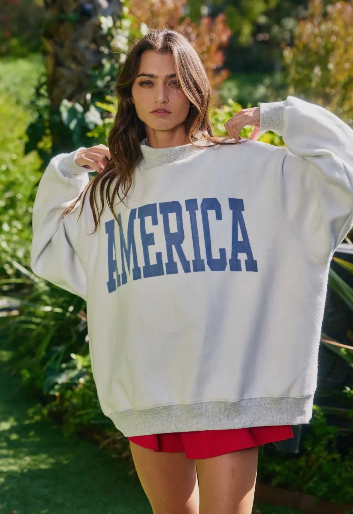 Vintage USA Reversible USA/America Mock Neck Sweatshirt
