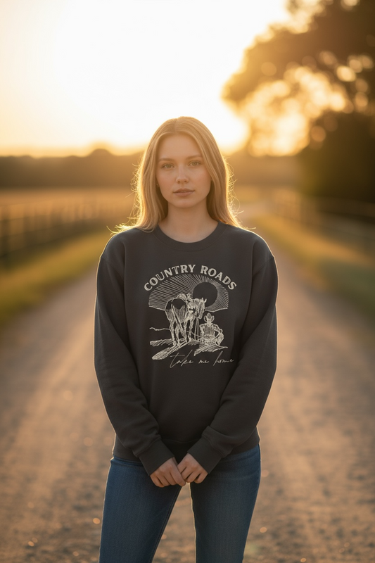 Country Roads Take Me Home Graphic Sweatshirt