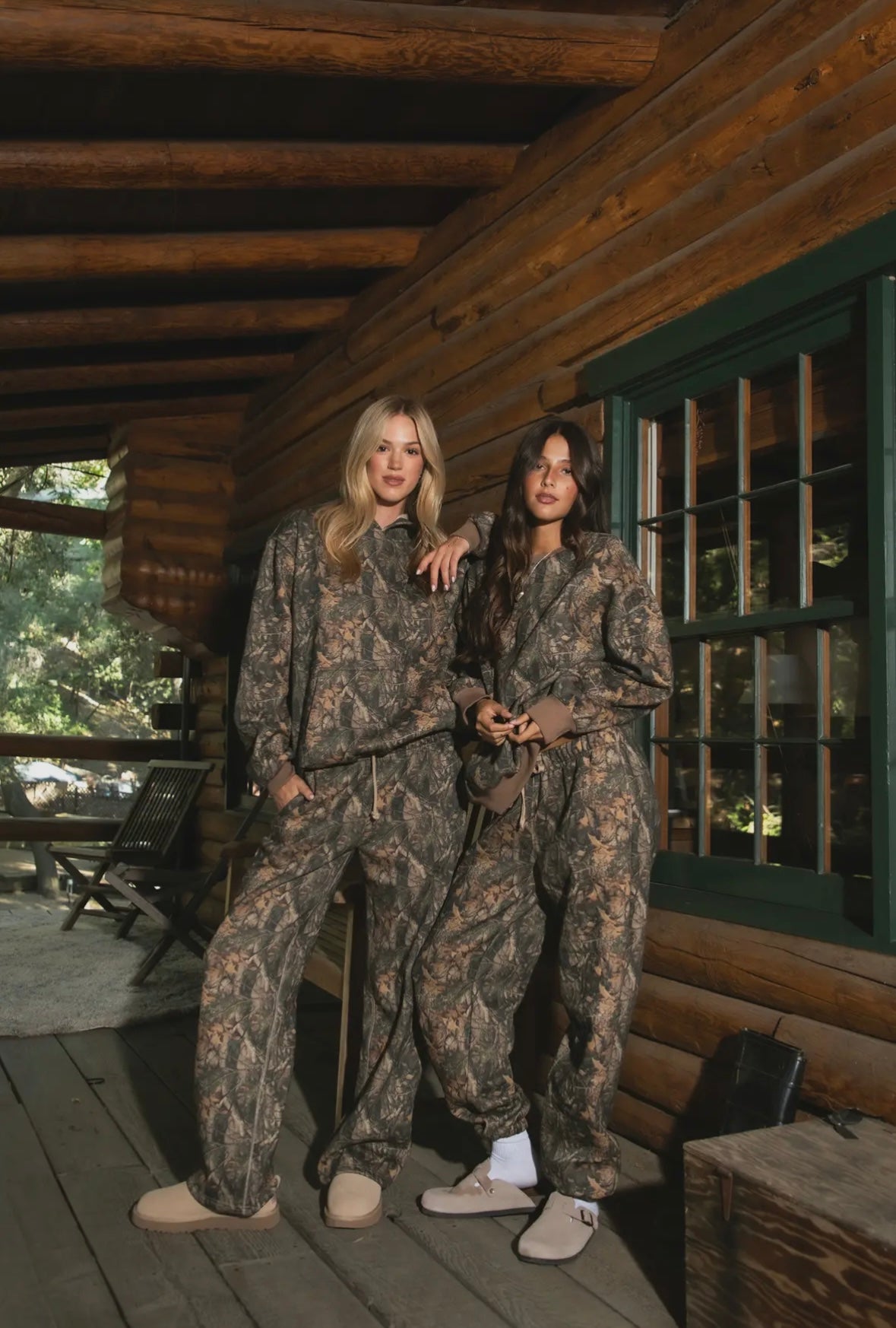 Bayou Dark Woodland Camo Lounge Fleece Classic Hoodie