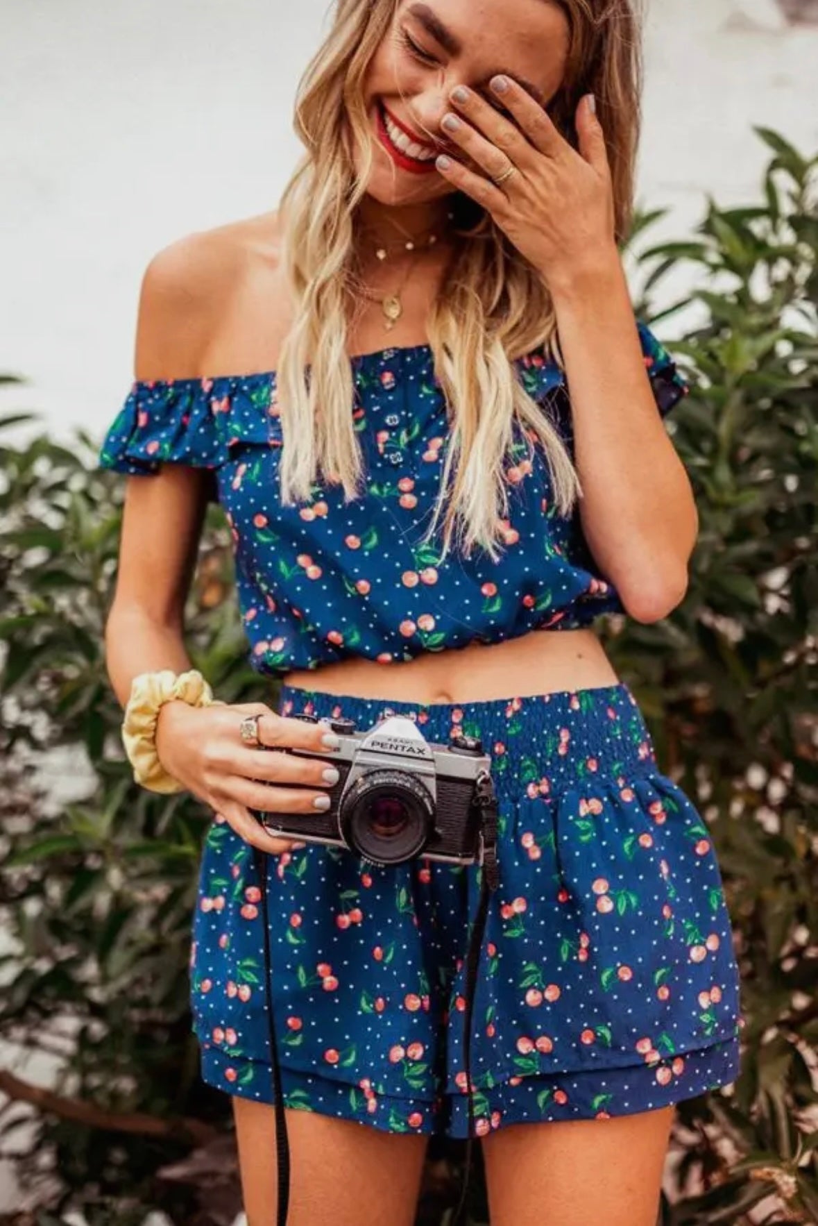 Hadley Cherry Flutter Shorts