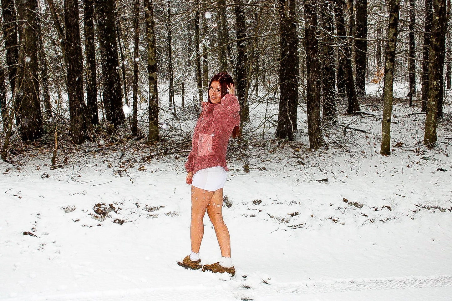 Sherpa Long Sleeve Ribbed Pocket Mock Neck Jacket