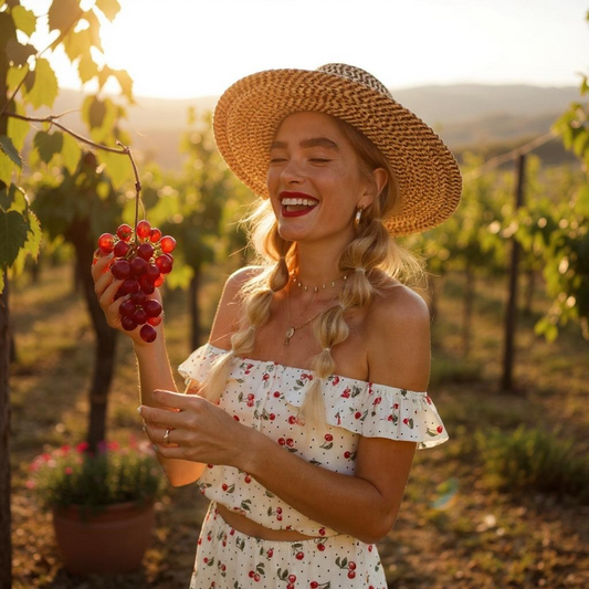 Juliet Ivory Cherry Ruffle Front Crop Top