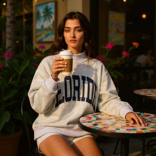 Florida & FL Reversible Mock-Neck Sweatshirt