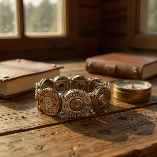 Large Shotgun 12 Gauge Bullet Shell Stretch Bracelet