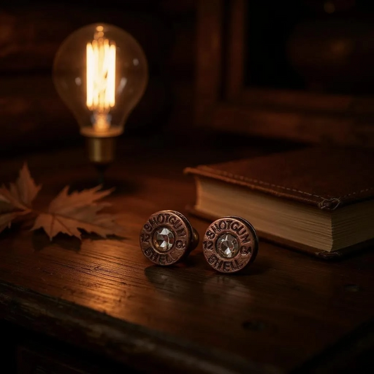 Bullet Shell Rhinestone  Western Earrings