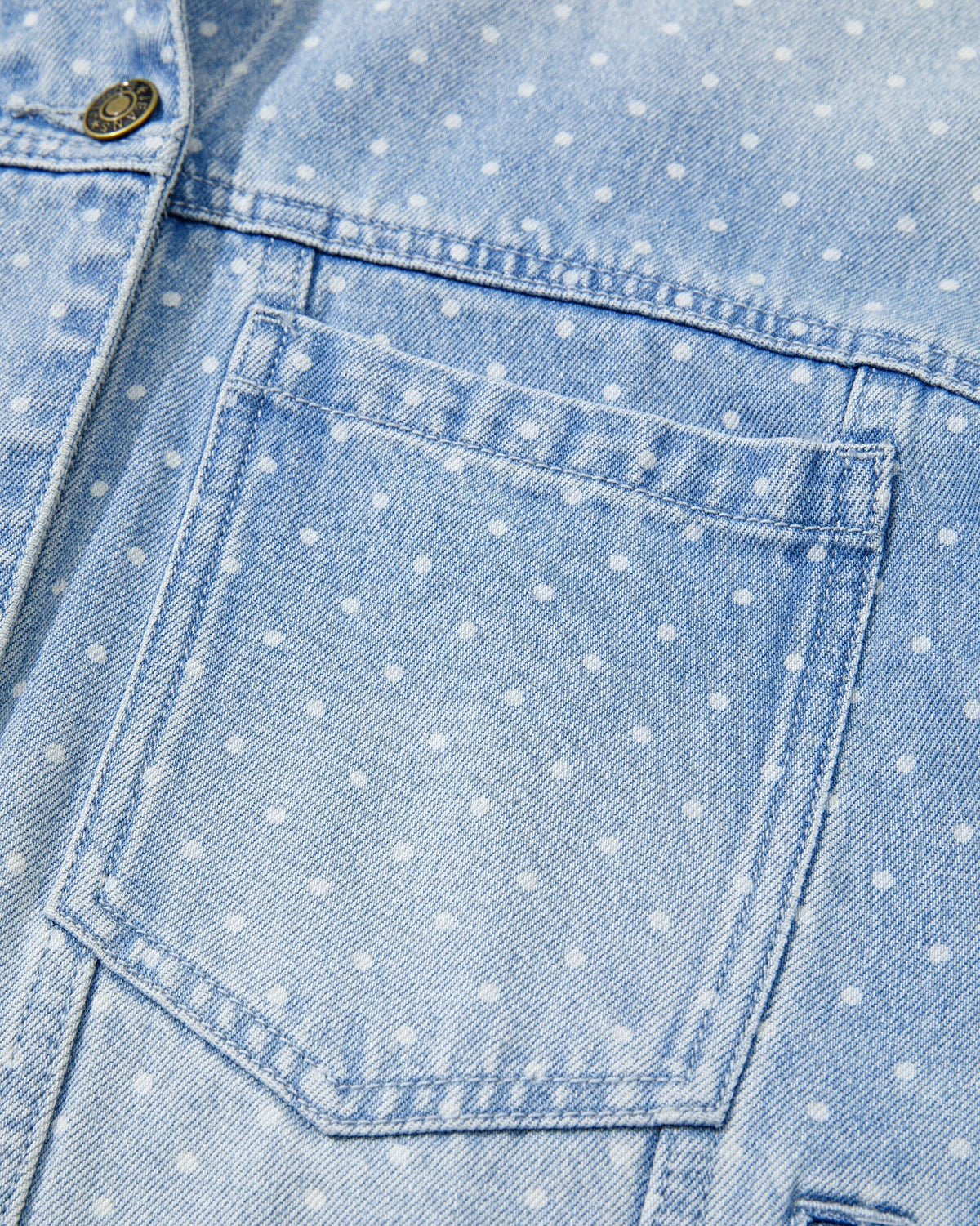 Polka Dot Denim Jacket